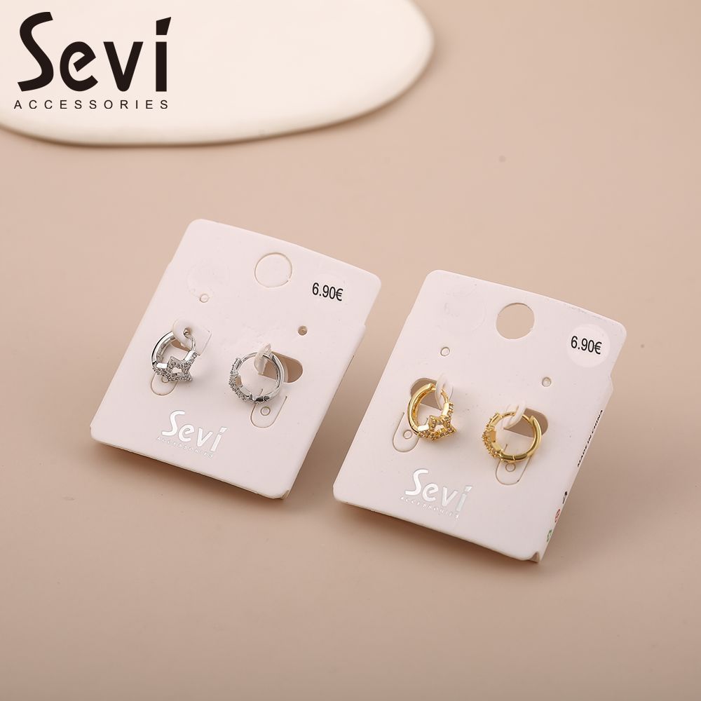ORECCHINI MINI CERCHIO STELLA/ZIRCONISevi