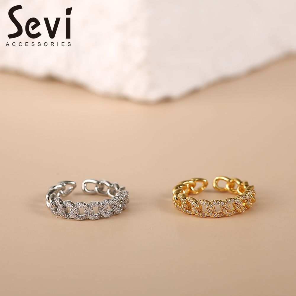 ANELLO CATENA CON ZIRCONISevi