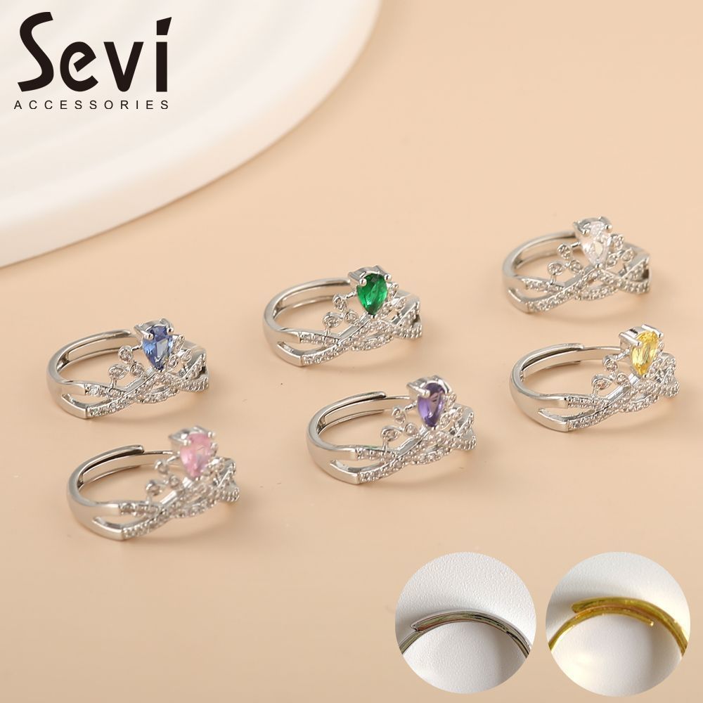 ANELLO CON PIETRA COLORATA E CUORESevi
