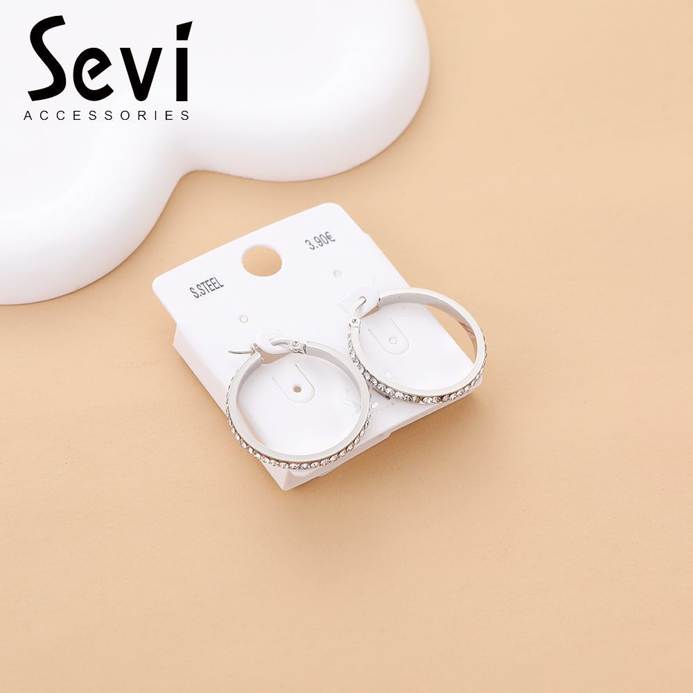 ORECCHINI A CERCHIO CLASSICI ARGENTO 3cmSevi