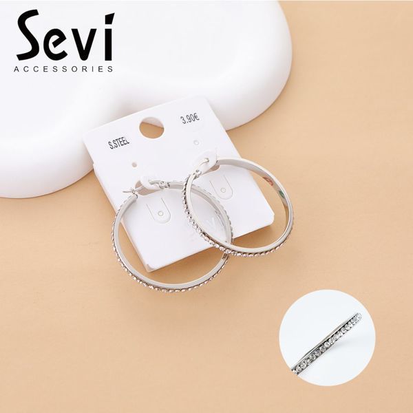 ORECCHINI A CERCHIO CLASSICI ARGENTO 4cmSevi