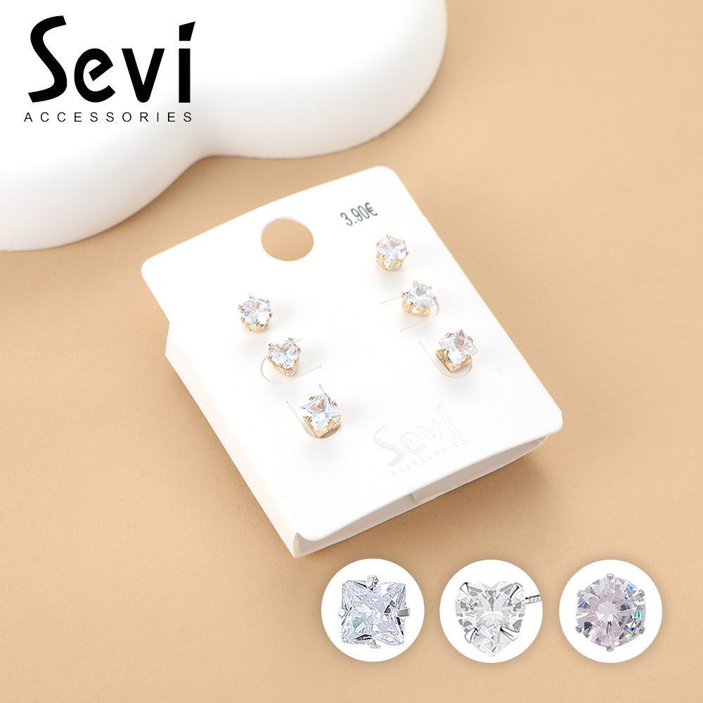 SET DI ORECCHINI CON ZIRCONI TAGLIO LUMINOSOSevi