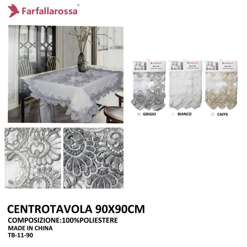Centrotavola 90x90cm - TB1190FarfallaRossa