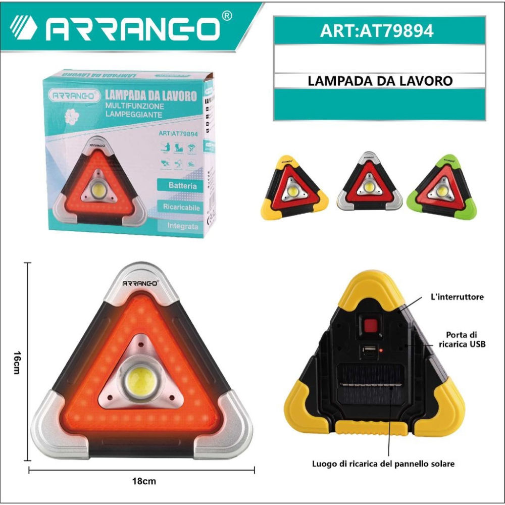 LAMPADA DA LAVORO MULTIFUNZIONE LAMPEGGIANTEArrango