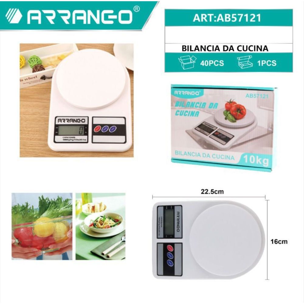 Bilancia da Cucina 10kg - AB57121Arrango