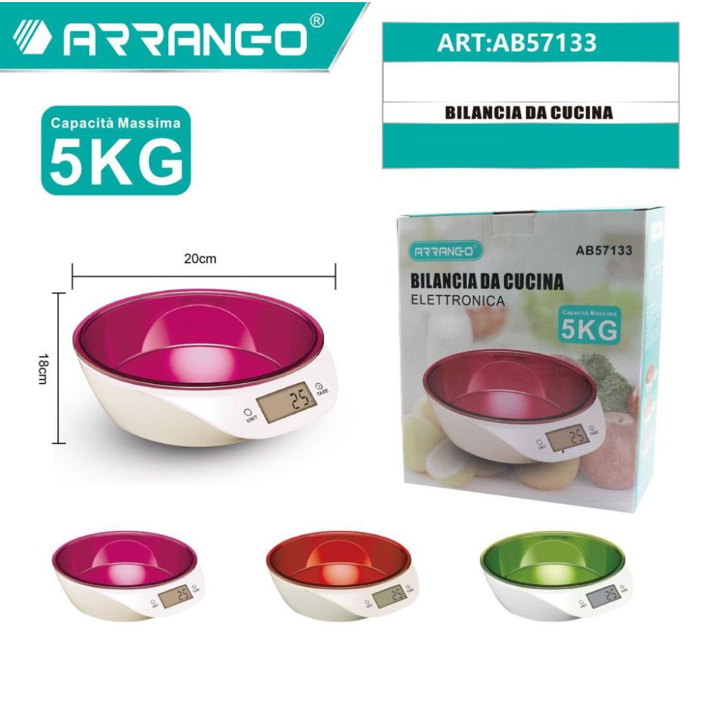 Bilancia da Cucina con Ciotola - Max 5kgArrango