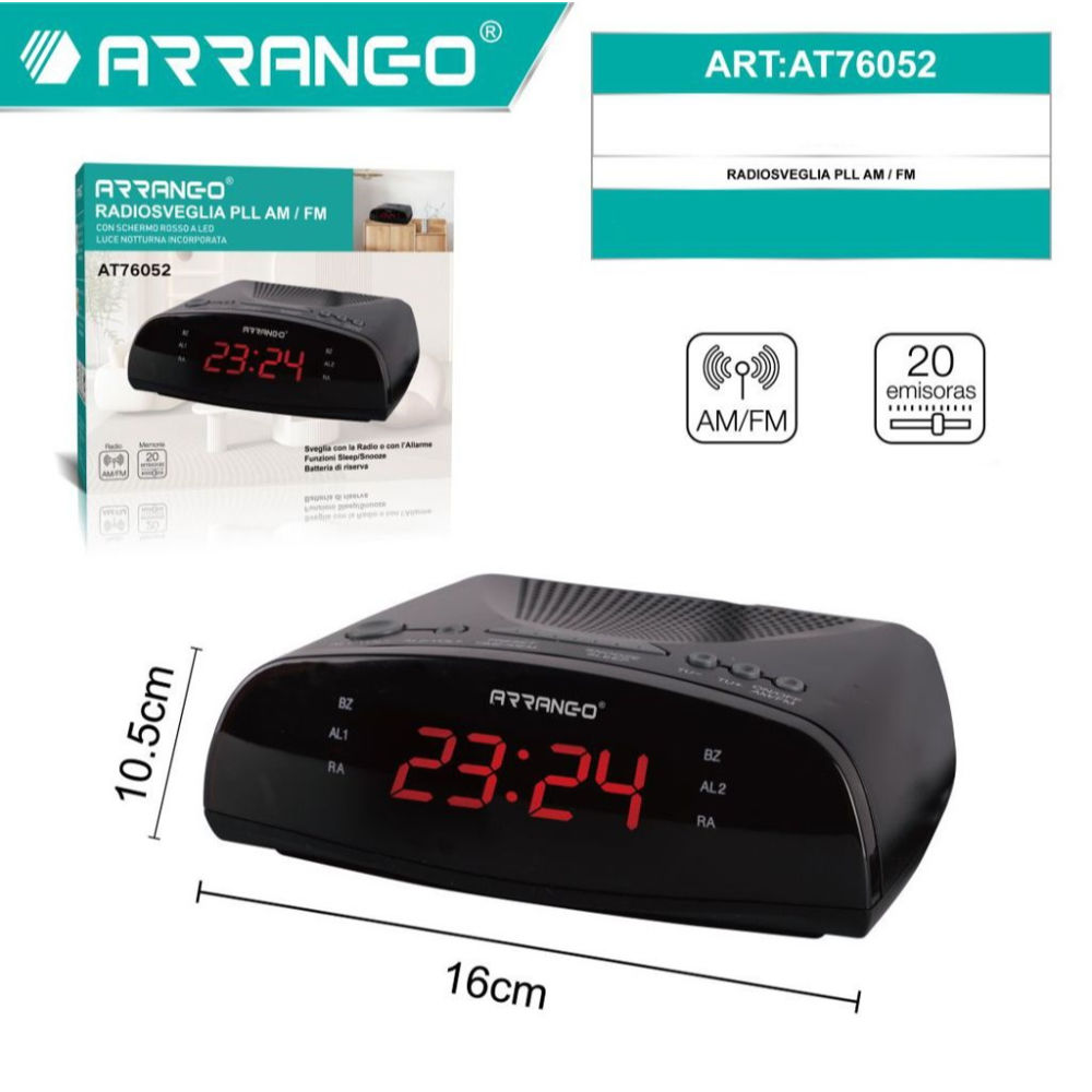 Radiosveglia PLL AM/FM - AT76052Arrango