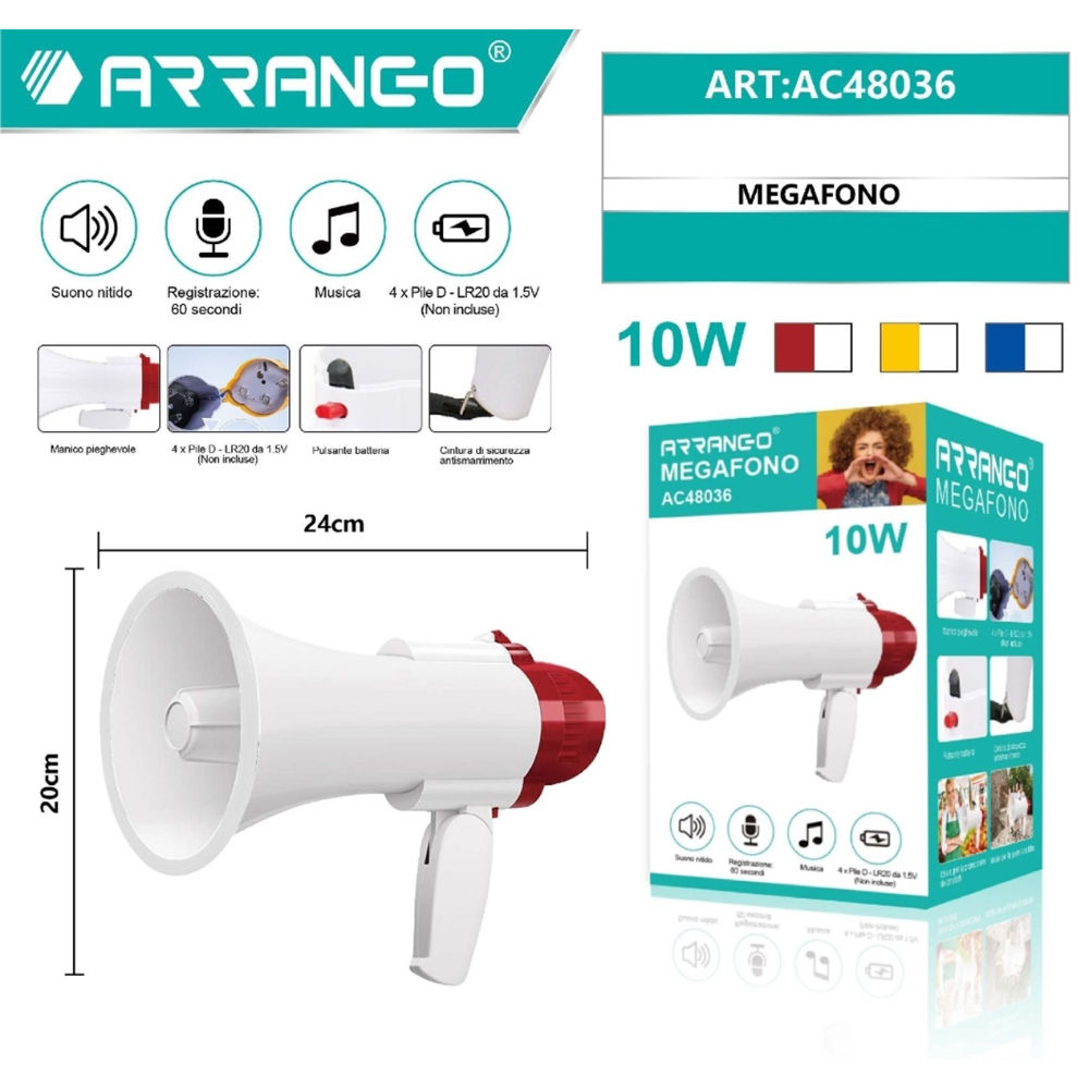 MEGAFONO A BATTERIA - 10WArrango