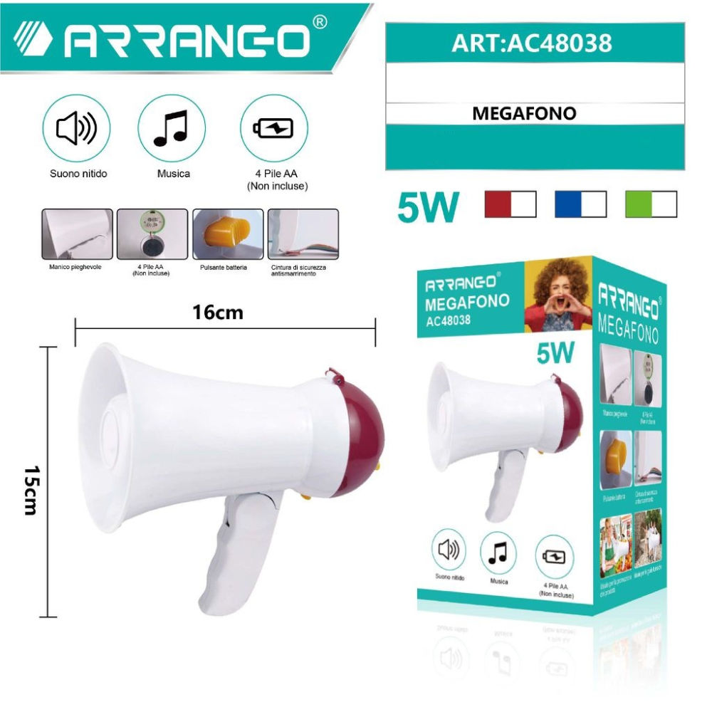 MEGAFONO A BATTERIA - 5WArrango