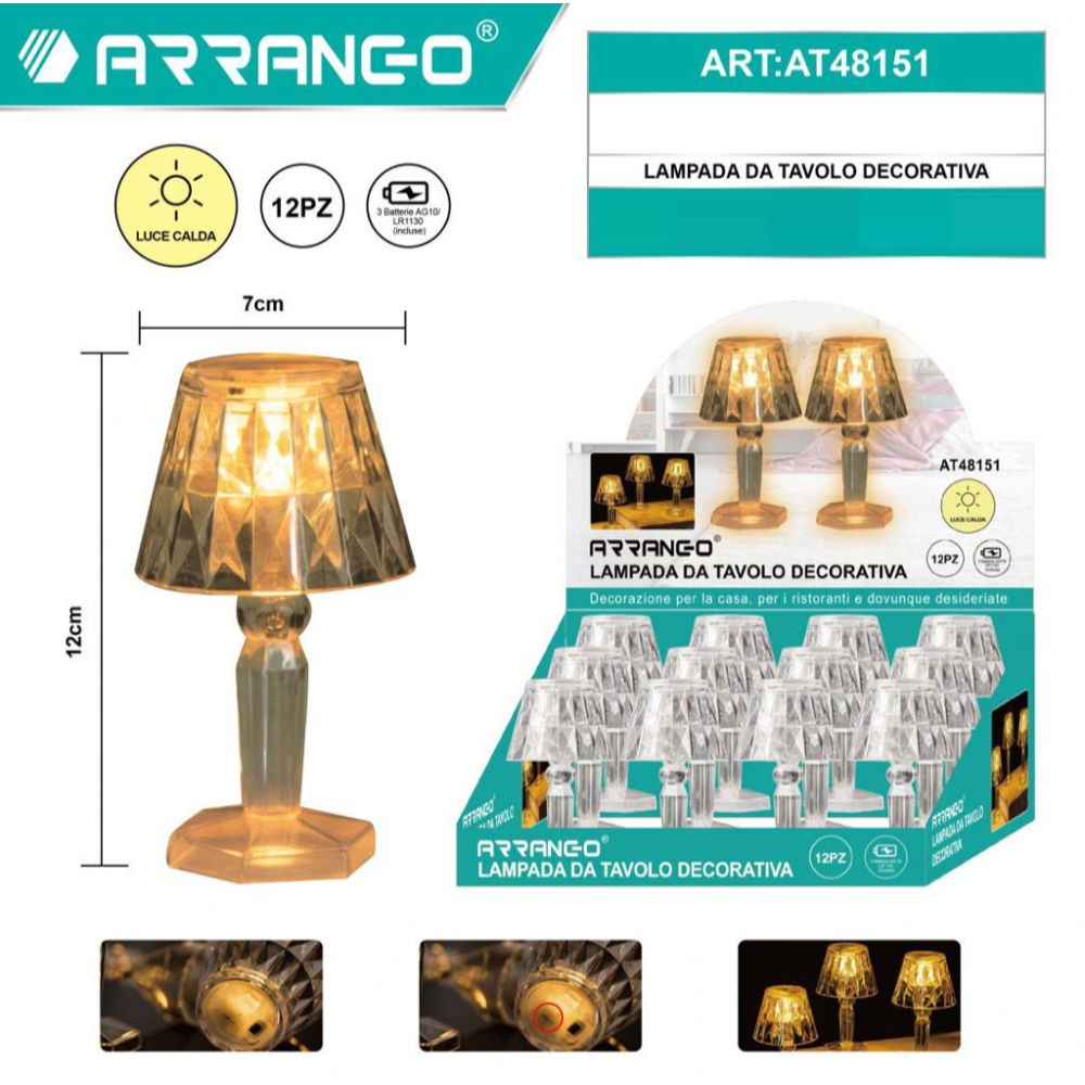 Lampada da Tavolo Decorativa Luce Calda - AT48151Arrango