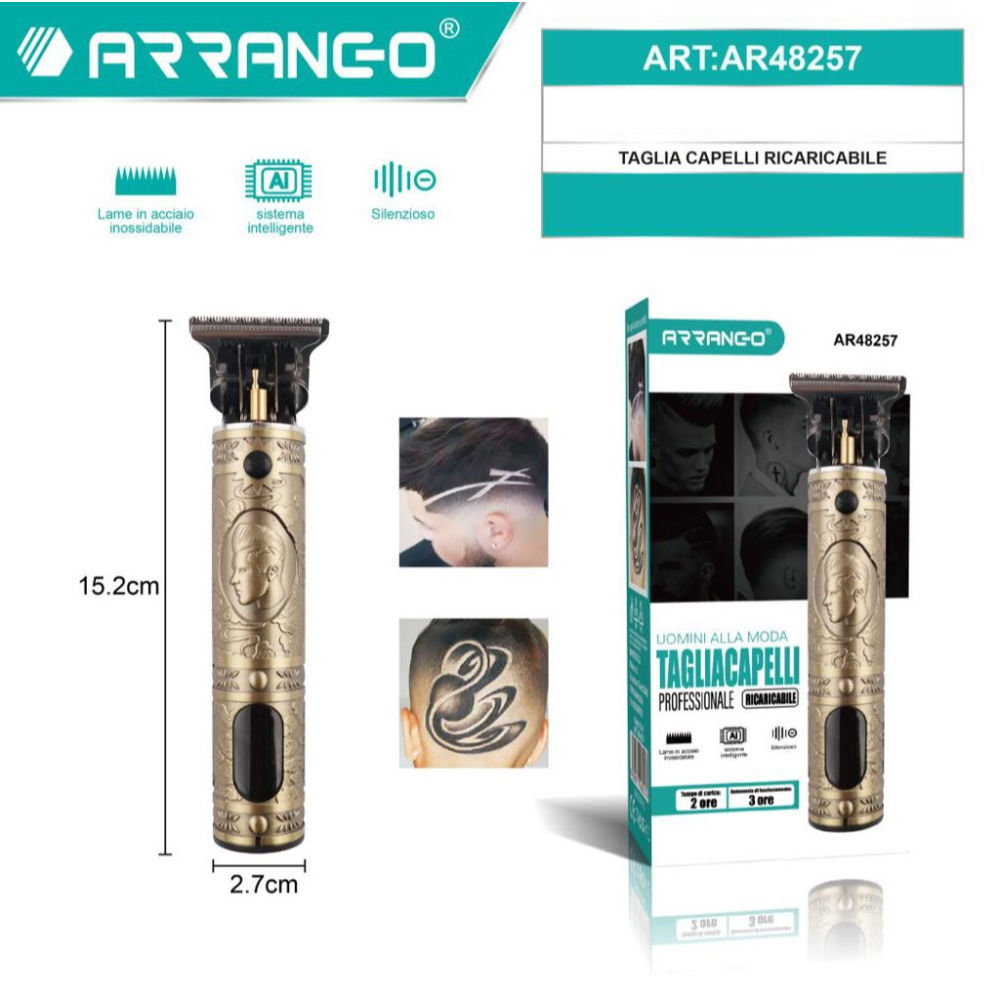 ARRANGO - TAGLIACAPELLI RICARICABILE - AR48257Arrango