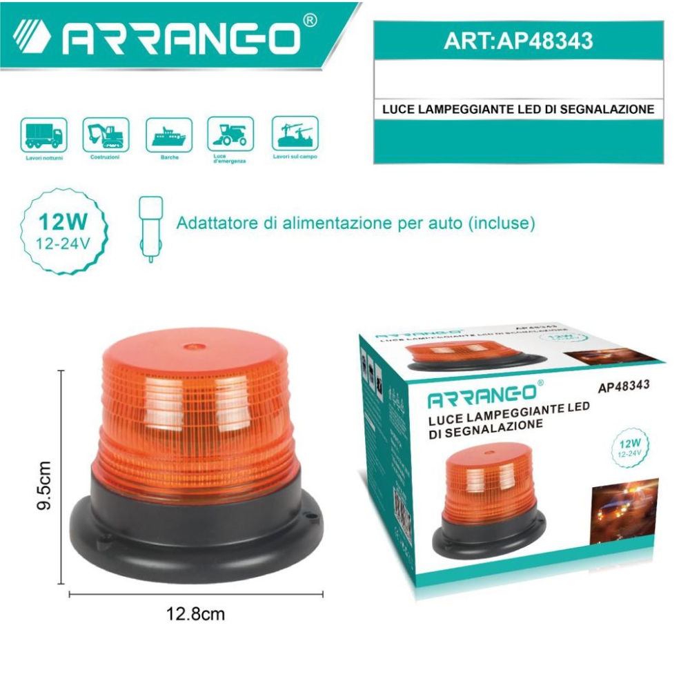 LUCE LAMPEGGIANTE LED DI SEGNALAZIONE - 12WArrango