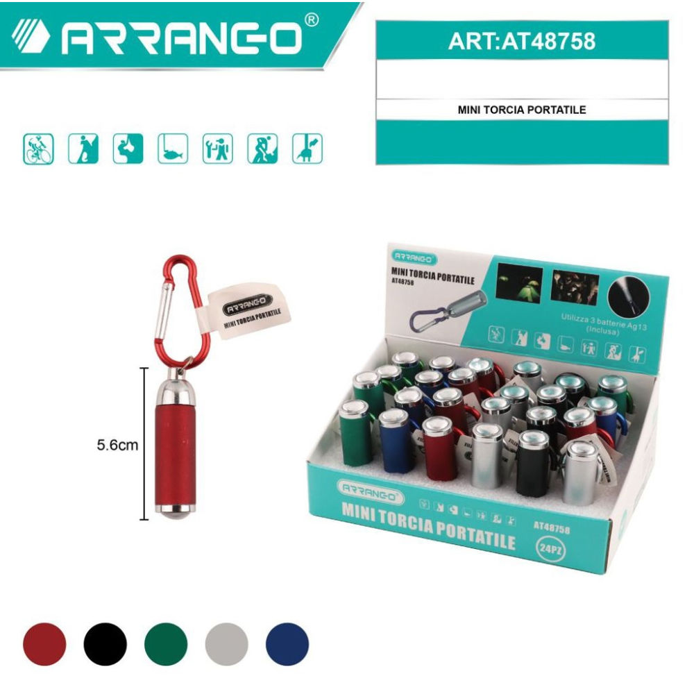 MINI TORCIA PORTATILE - AT48758Arrango