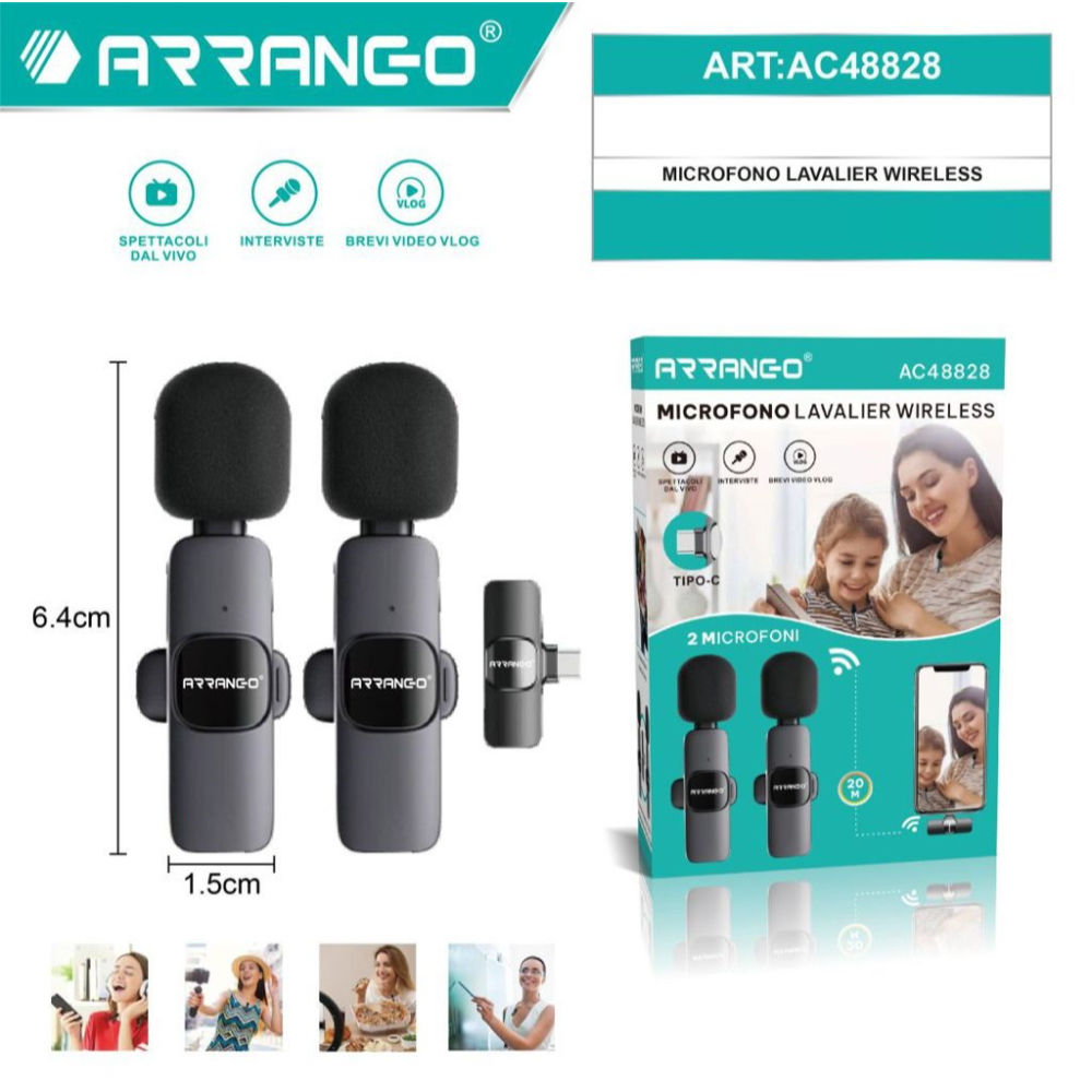 Microfono Lavalier Wireless Type-CArrango