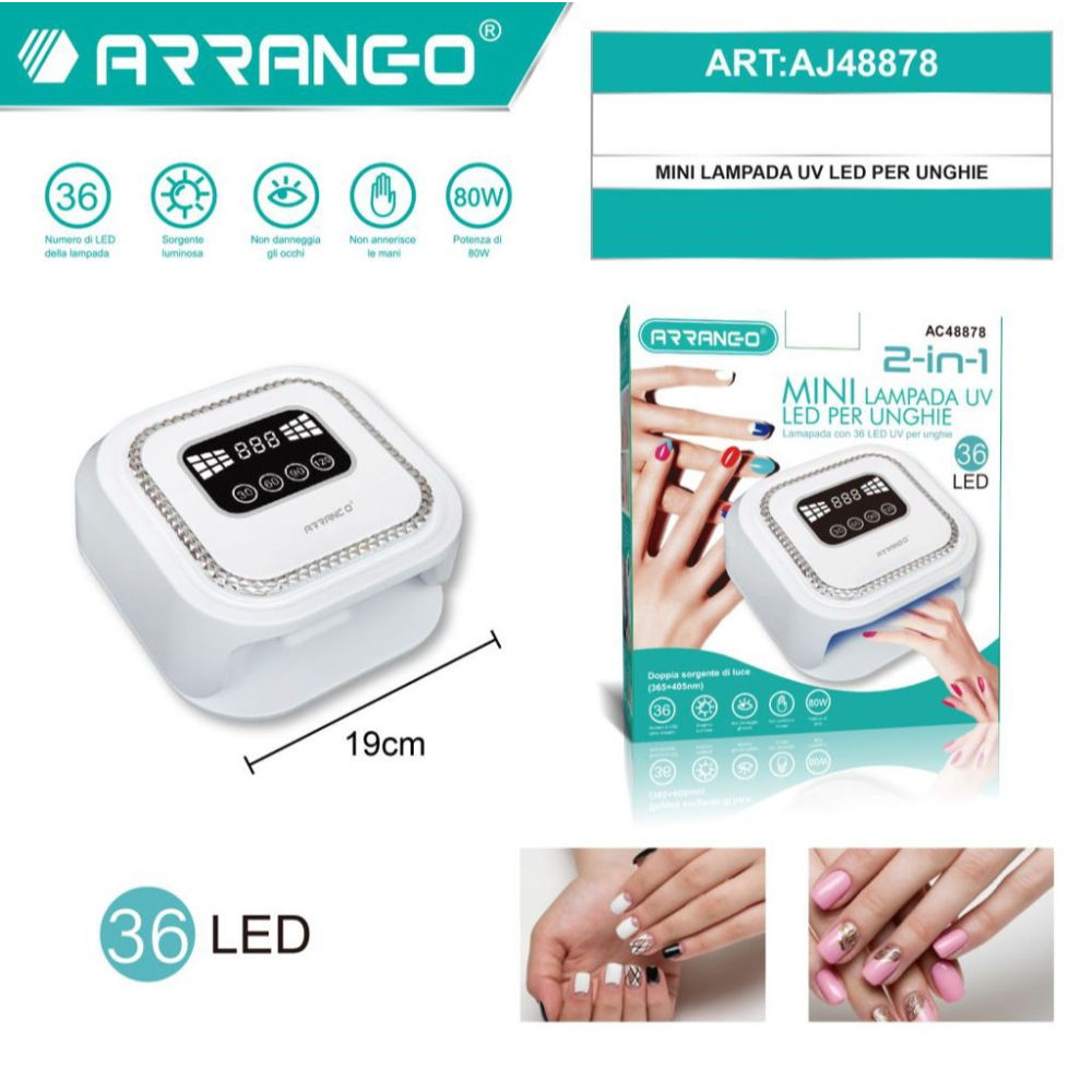 Mini Lampada UV per Unghie 36 LED - 80WArrango