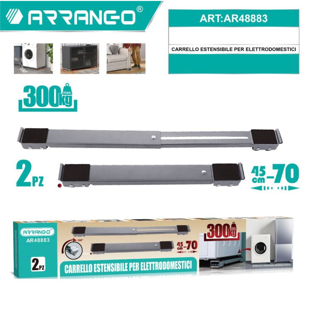 Carello Estensibili per Estensibile 47/70cm - Max 300kgArrango