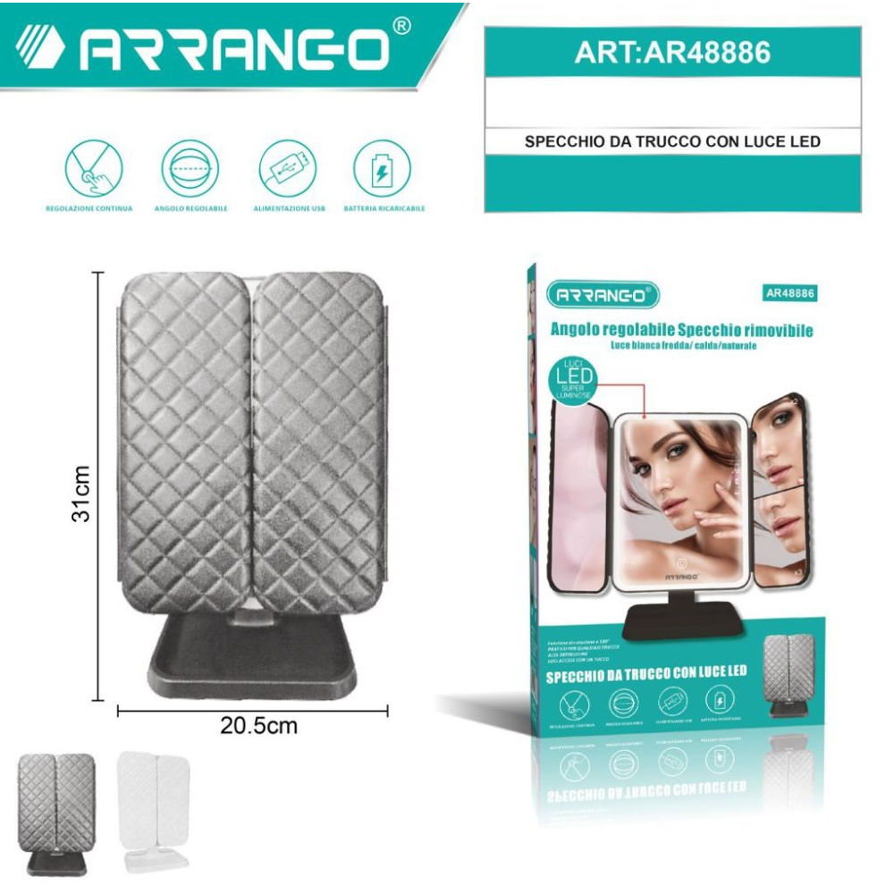 Specchio da Trucco con LED - AR48886Arrango