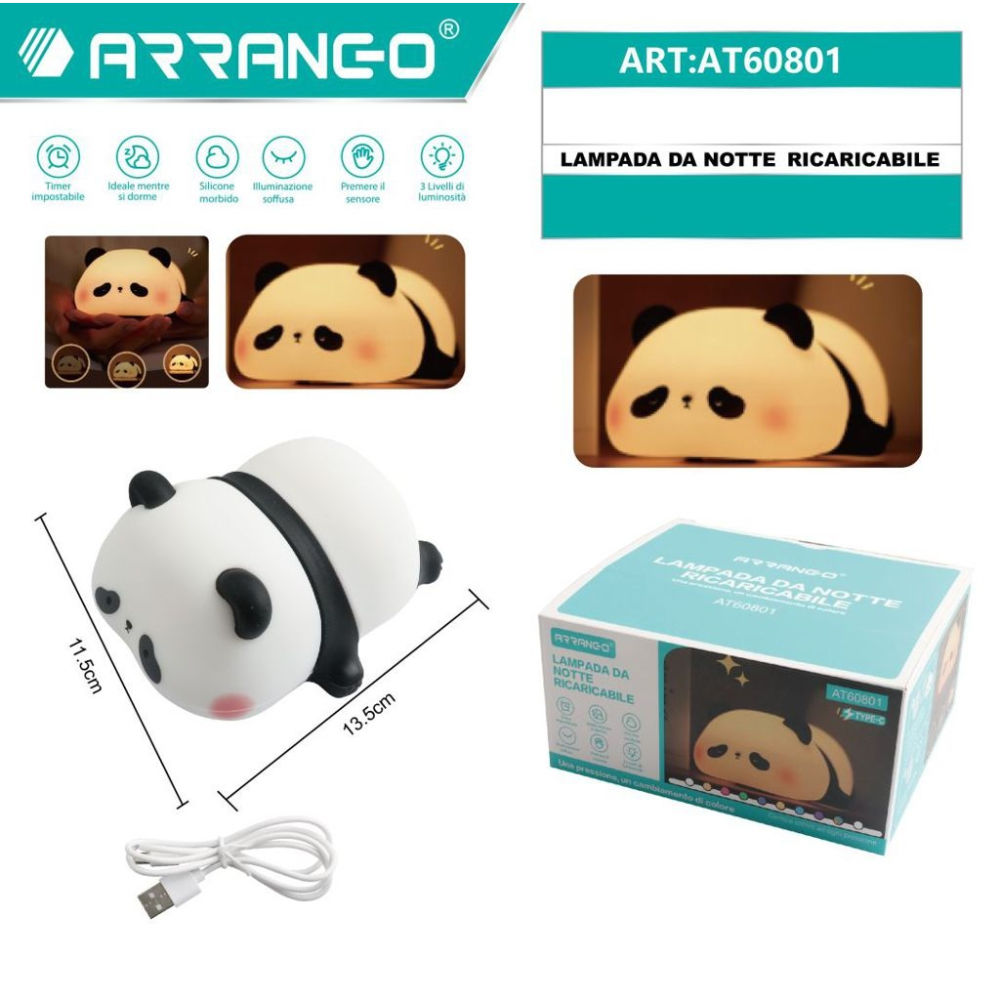 Lampada Notte Ricaricabile - PandaArrango