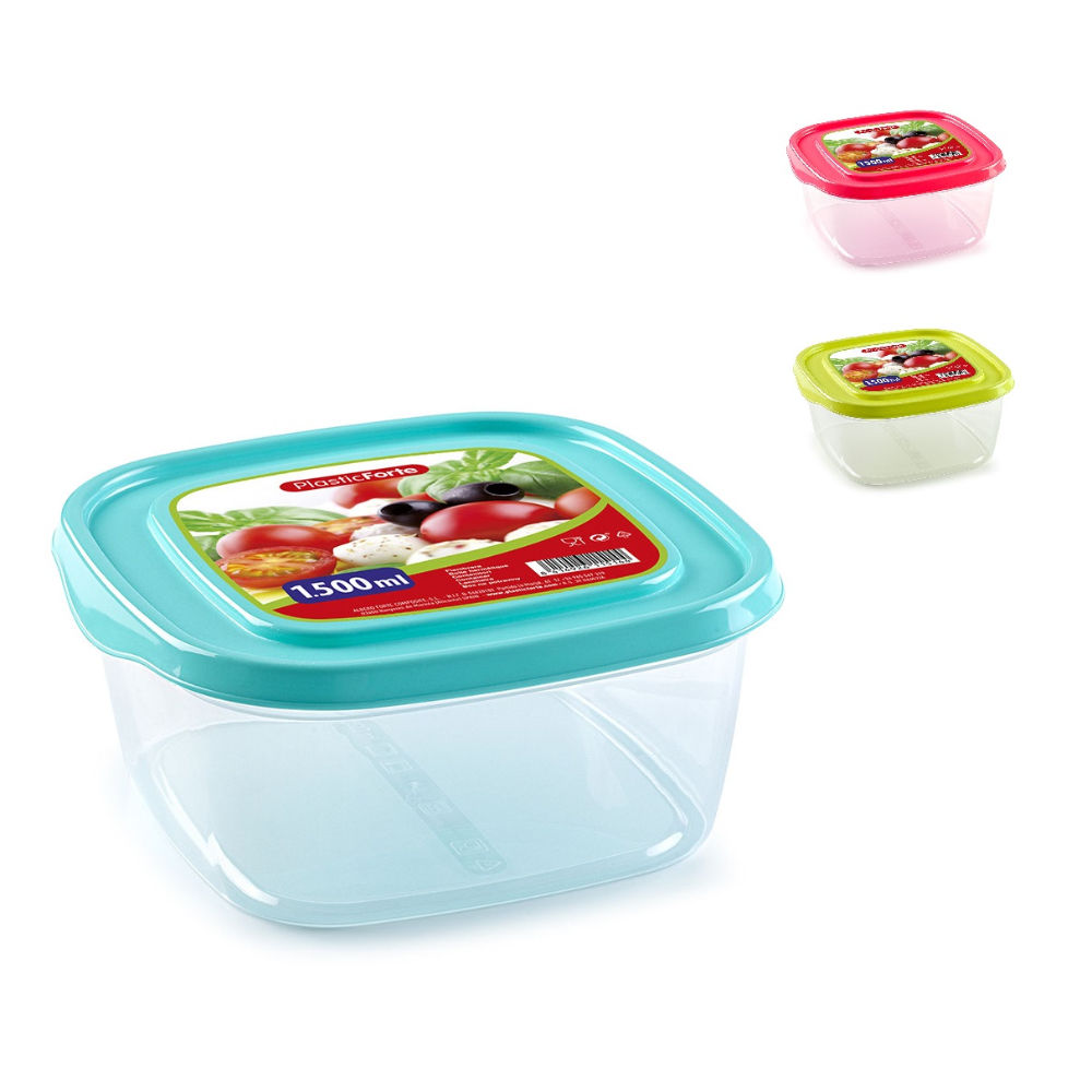CONTENITORE BASIC QUADRATO 1,5 LPlastic Forte