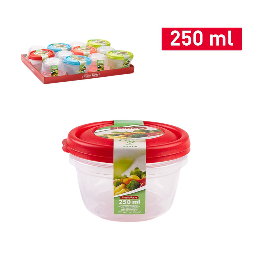 SET 2 CONTENITORI TONDI 250 MLPlastic Forte