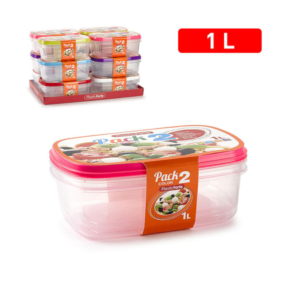 PACK 2 CONTENITORI  1 LPlastic Forte