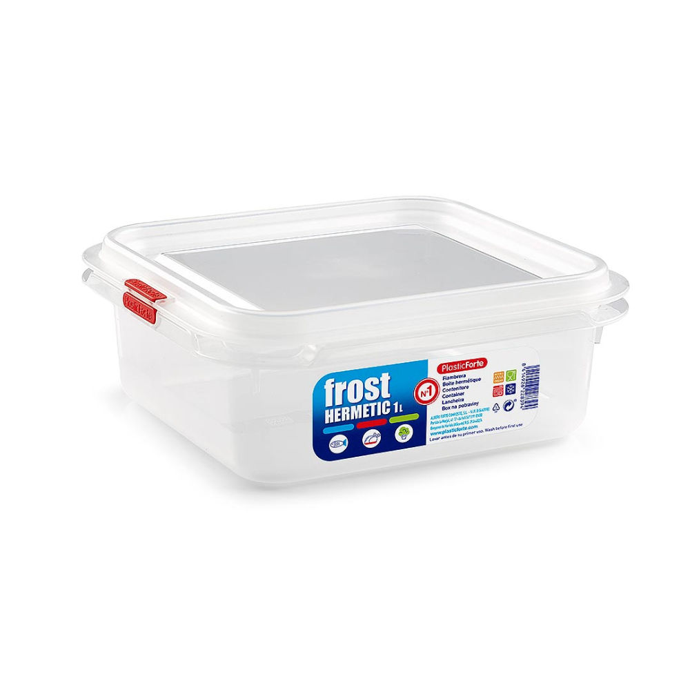 CONTENITORE FROST NO1 1,15 L QUADRATO BASSO TRASPARENTEPlastic Forte