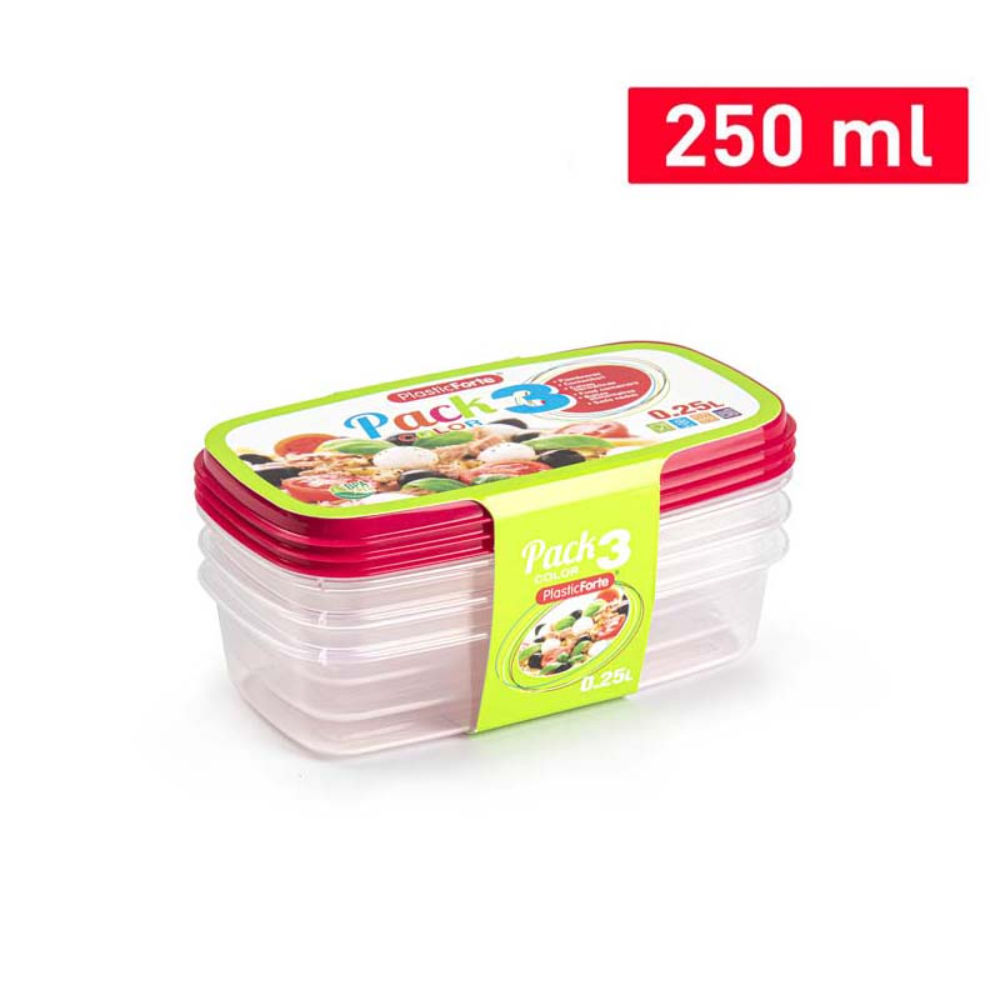 PACK 3 CONTENITORI 0,25 LPlastic Forte