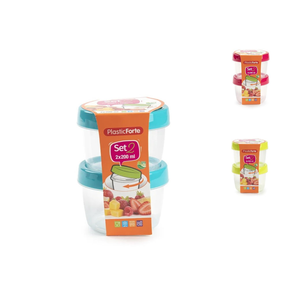 SET 2 BARATTOLI 200 ML GAMMA CLASSICAPlastic Forte