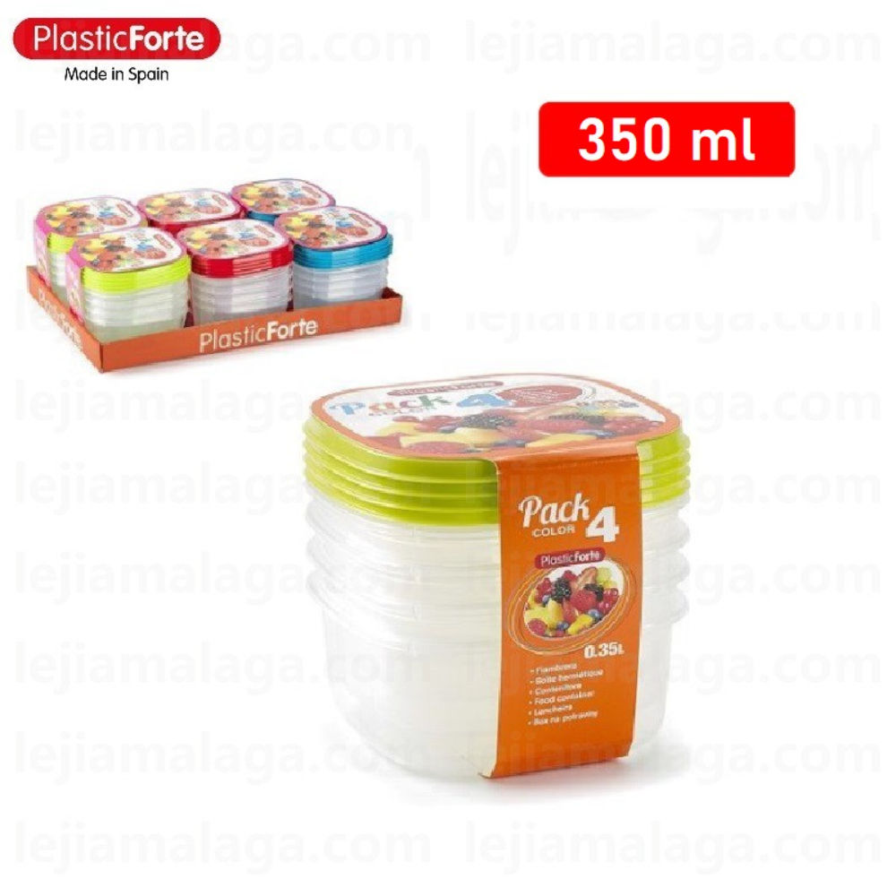 PACK 4 CONTENITORI  0,35 LPlastic Forte