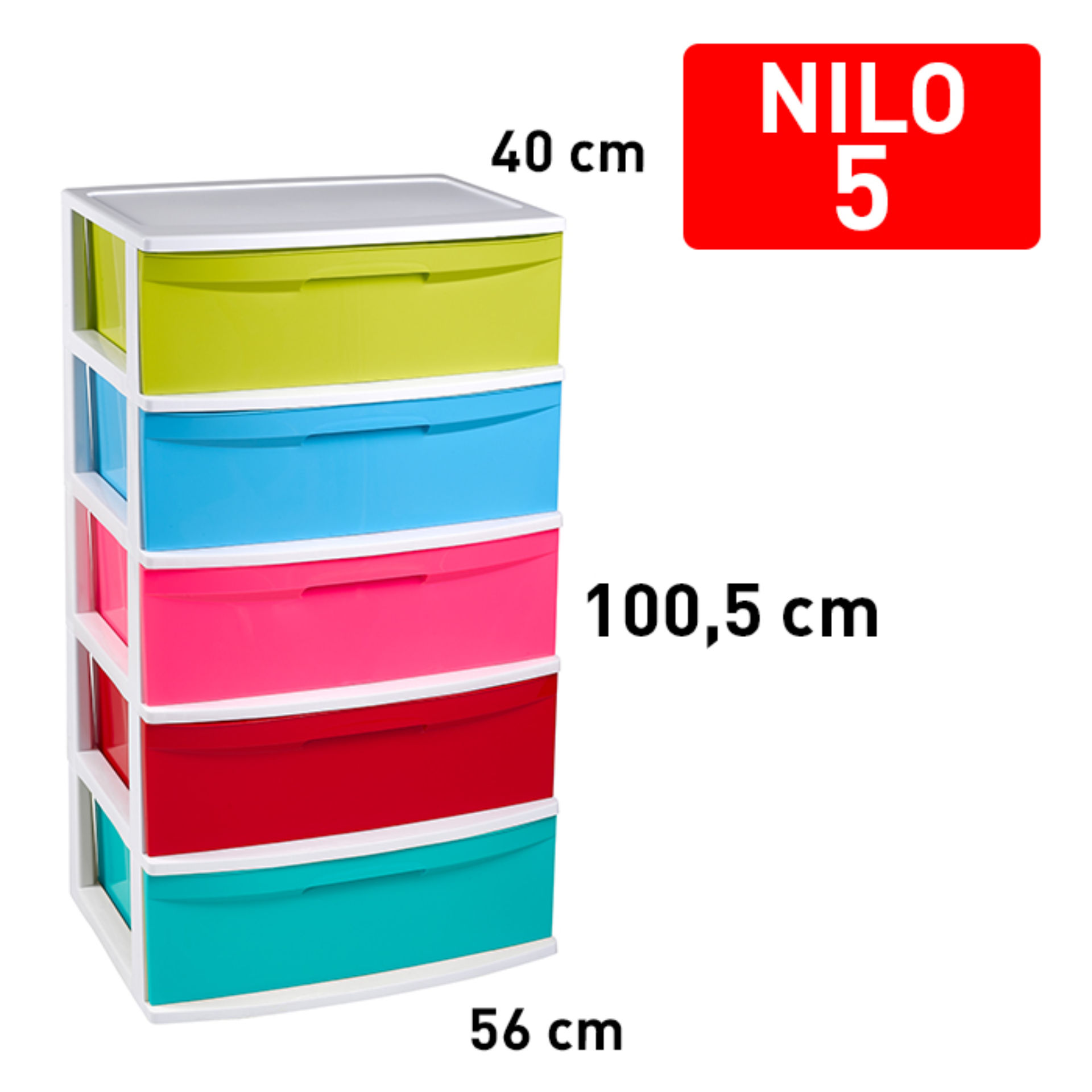 CASSETTIERA NILO 5 CASSETTI - COLORPlastic Forte
