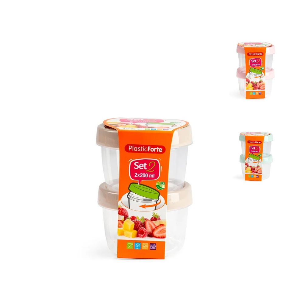 SET 2 BARATTOLI 200 ML SURT VRMPlastic Forte