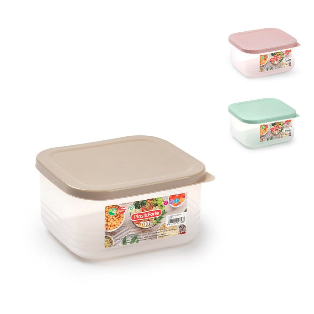 CONTENITORE BENTO QUADRATO 700 ML SURT VRMPlastic Forte