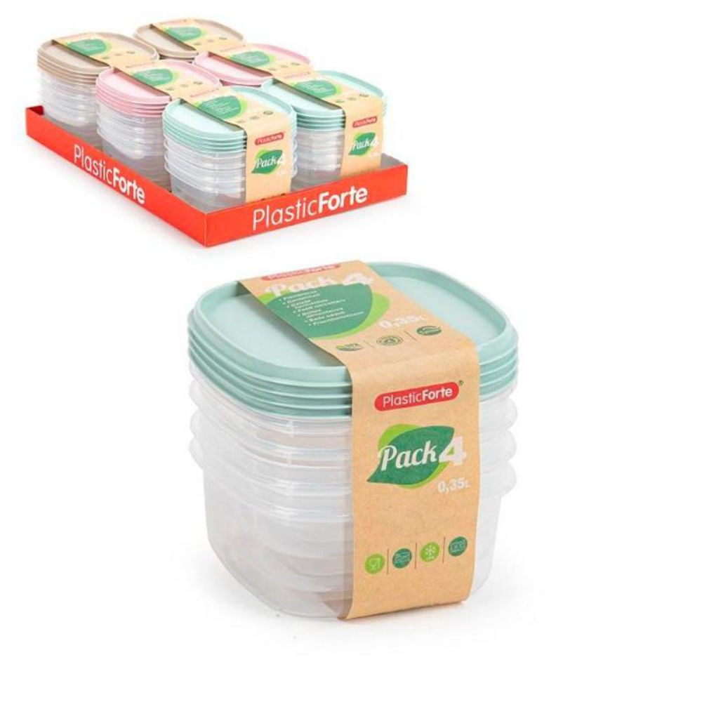 PACK 4 CONTENITORI  0,35 L SURT VRMPlastic Forte