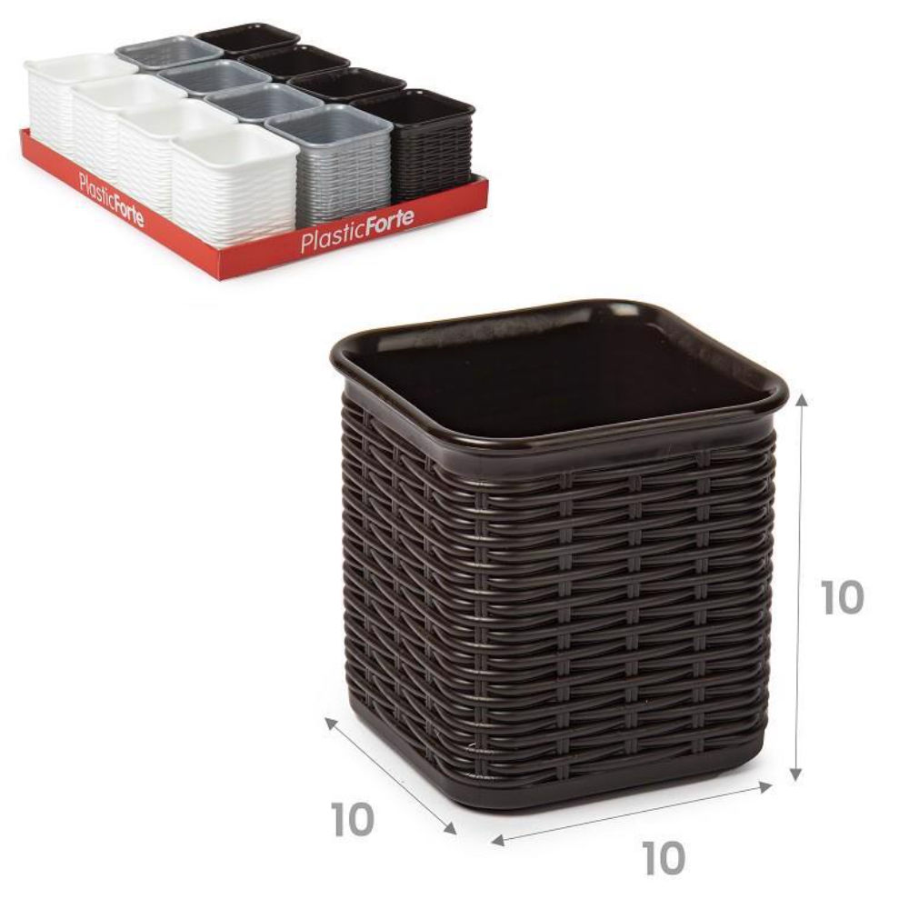PORTACCESORI RATTAN QUADRATOPlastic Forte