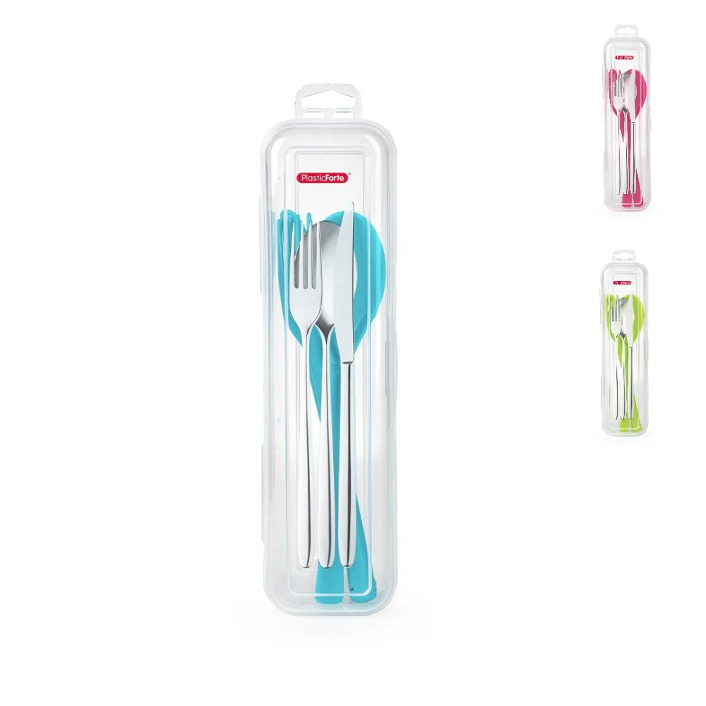 SET 3 POSATE CON ASTUCCIOPlastic Forte