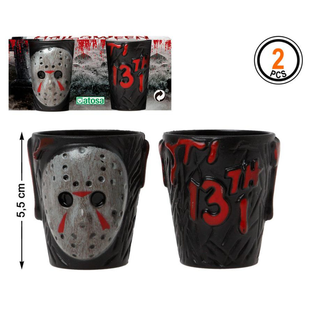 Atosa - Bicchieri Halloween Hockey Mask - 2pzAtosa