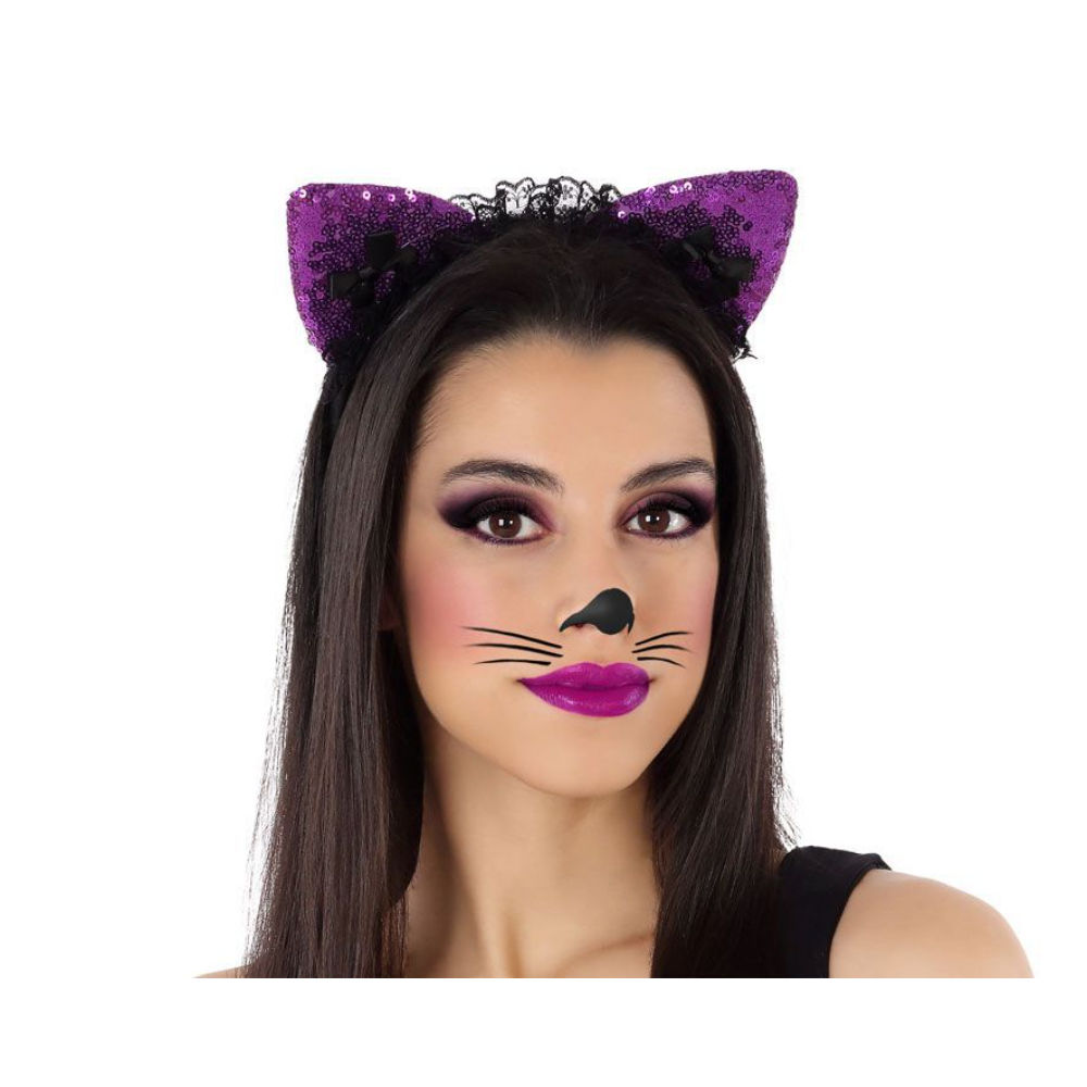 Atosa - Cerchietto Orecchie Gatto - ViolaAtosa