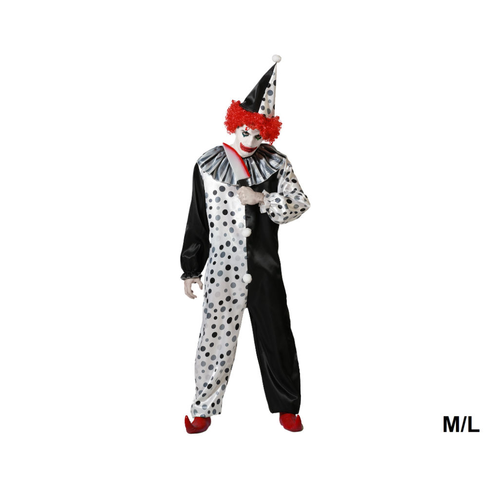 Atosa - Cotume Clown Halloween Bicolore - M/LAtosa