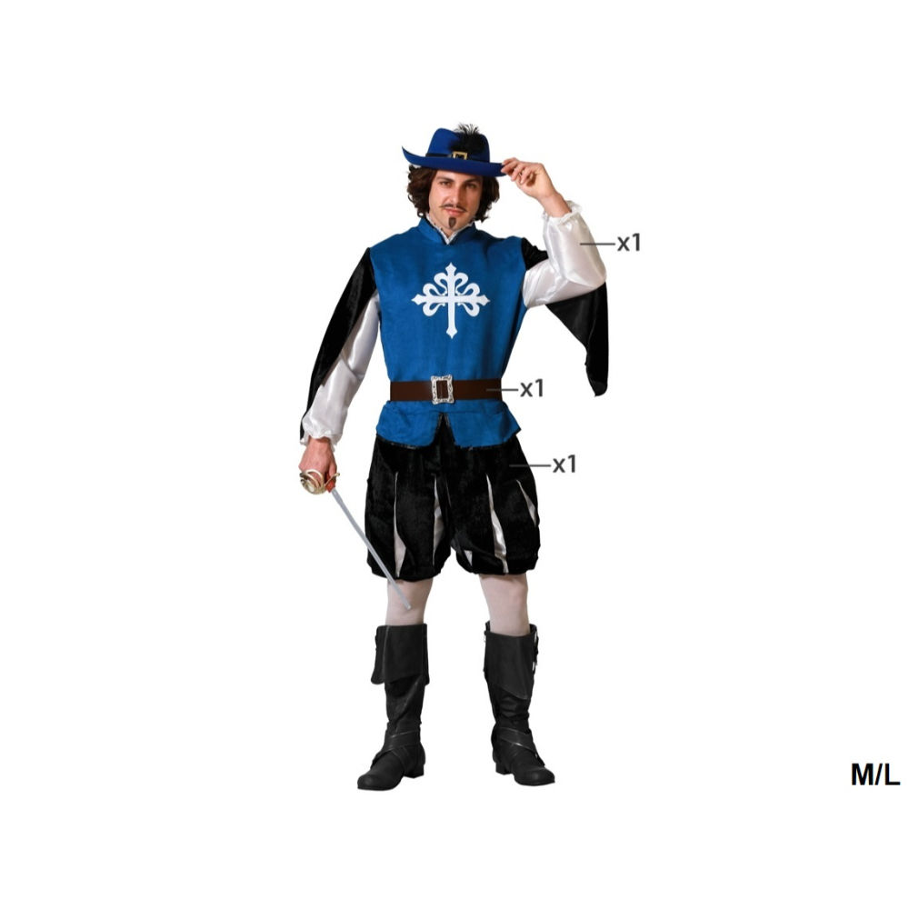 Atosa - Costume Moschettiero Blu - M/LAtosa