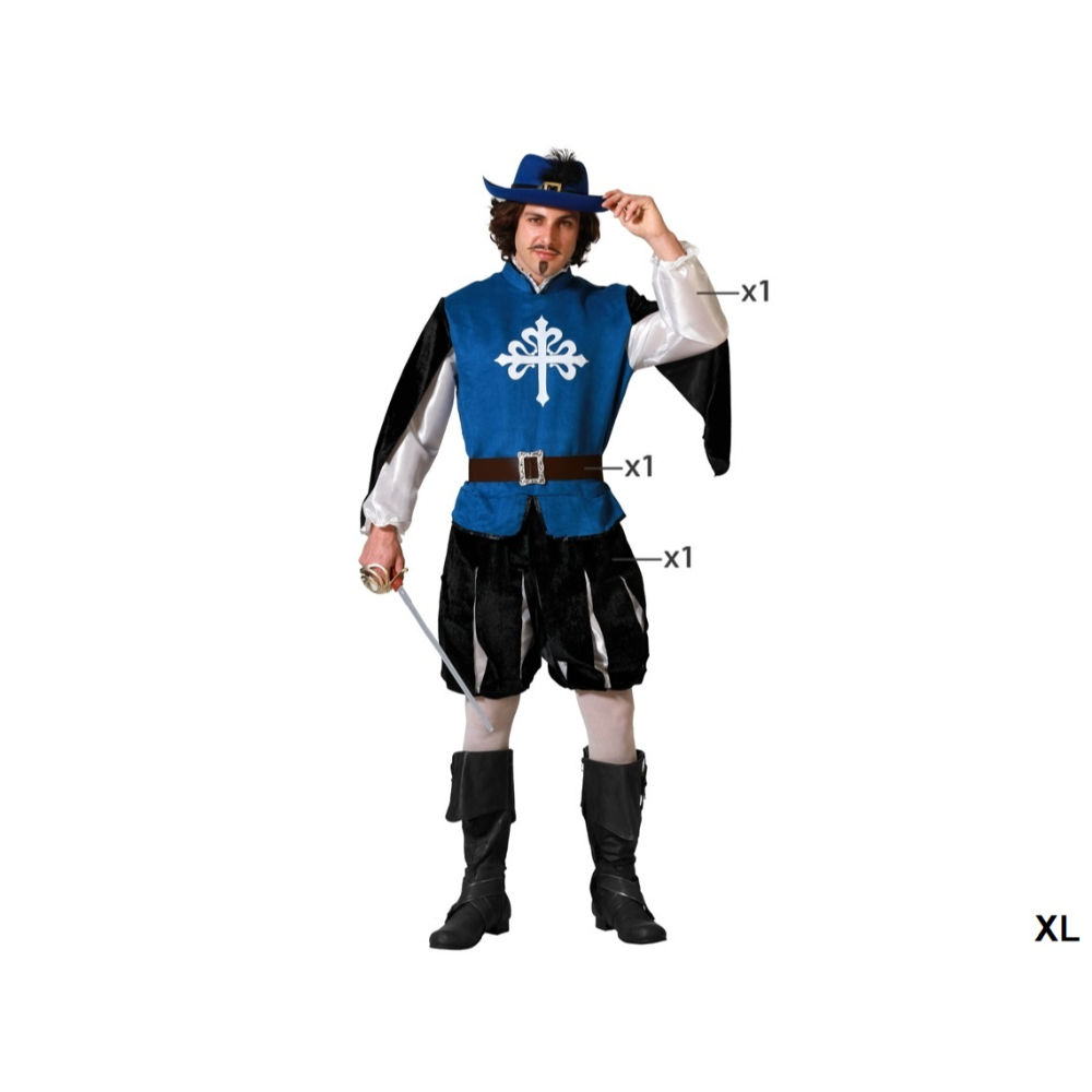 Atosa - Costume Moschettiero Blu - XLAtosa