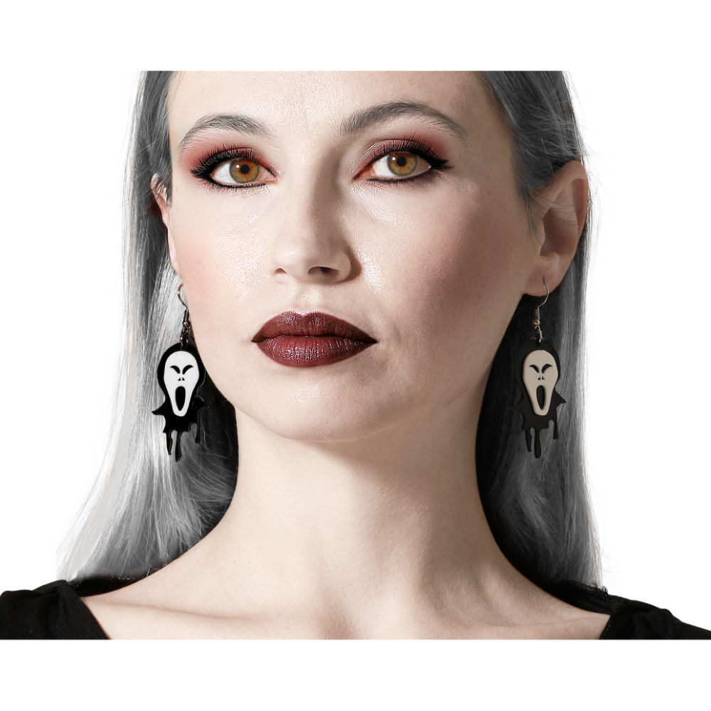 Atosa - Orecchini Fantasma - Nero/BiancoAtosa