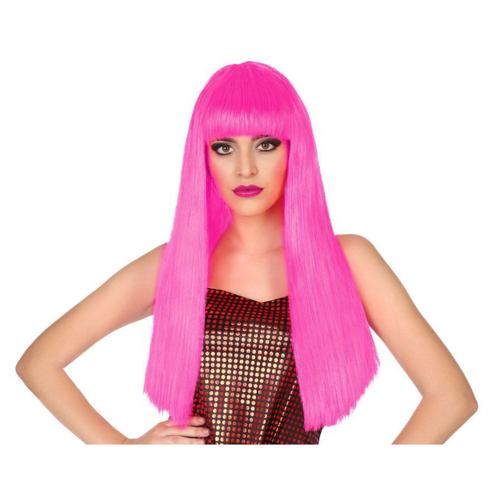 Atosa - Parrucca Liscia Lunga con Frangia - RosaAtosa