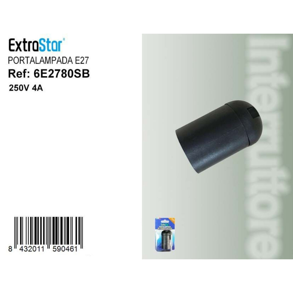 Portalampada in Termoplastica E27 - NeroExtrastar