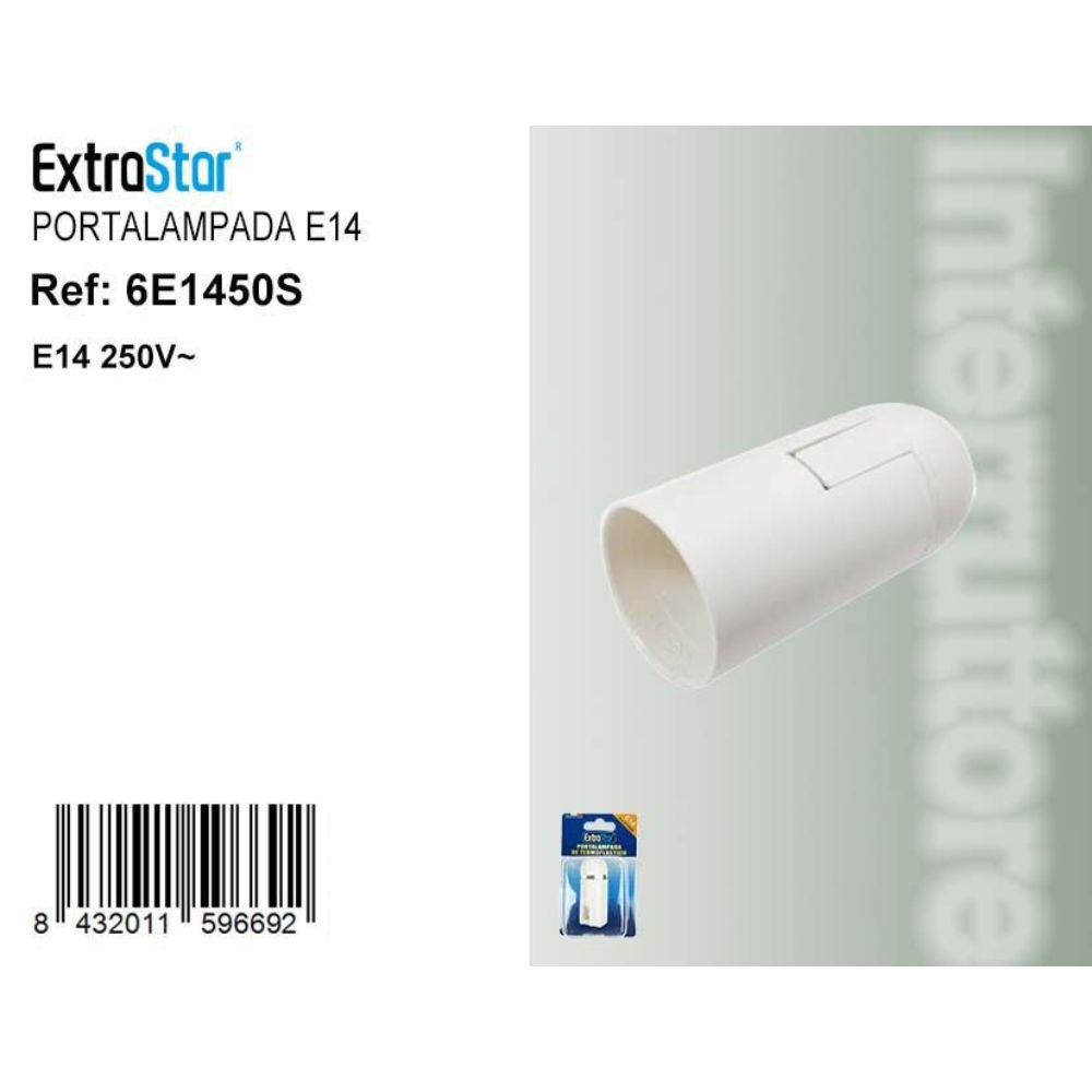 Portalampada in Termoplastica E14 - BiancoExtrastar