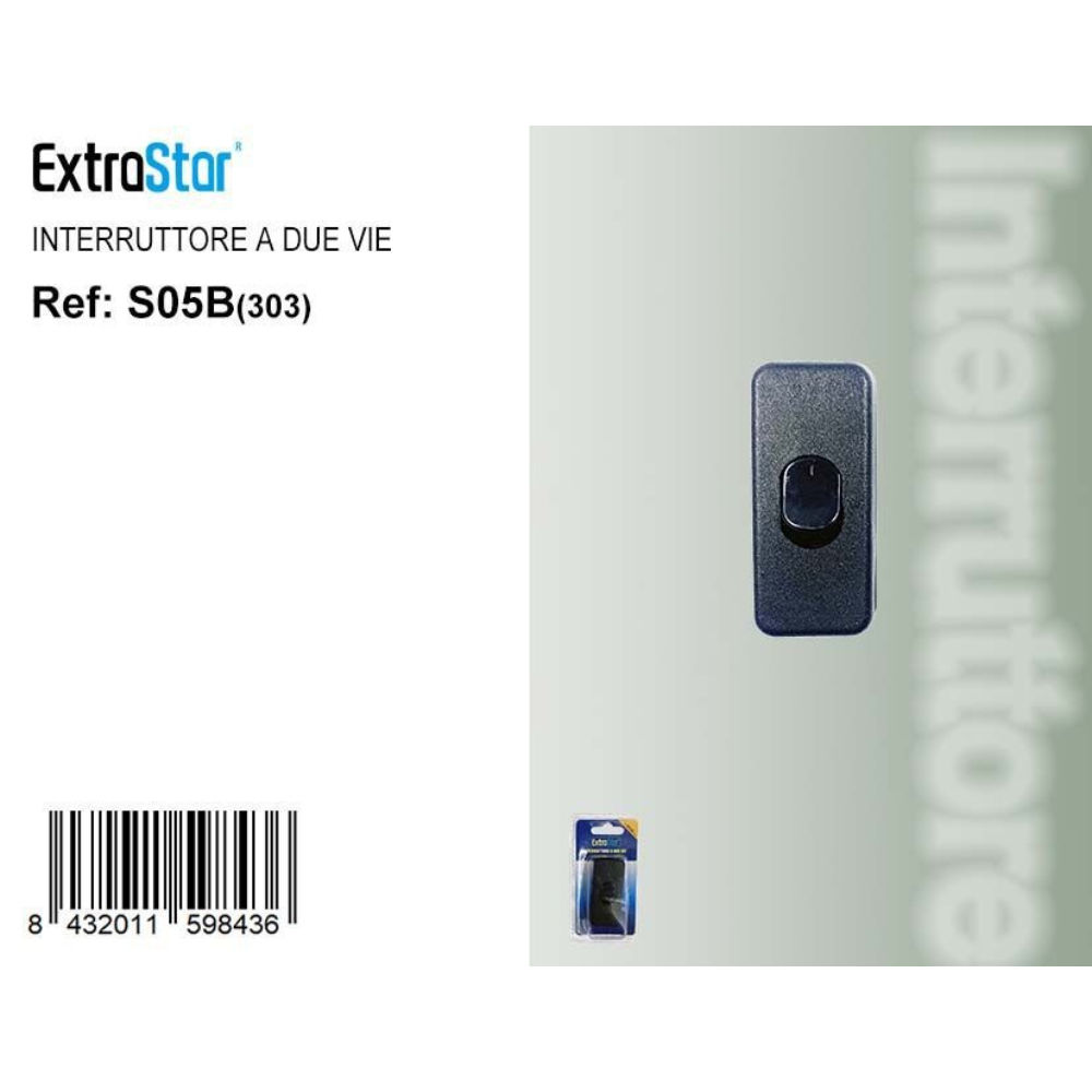 Interruttore Volante a Due Vie S05 - NeroExtrastar