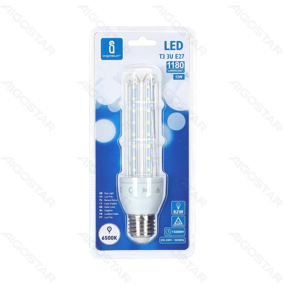 LAMPADINA LED-3U E27 12W - LUCE FREDDA - 1180LMAigostar