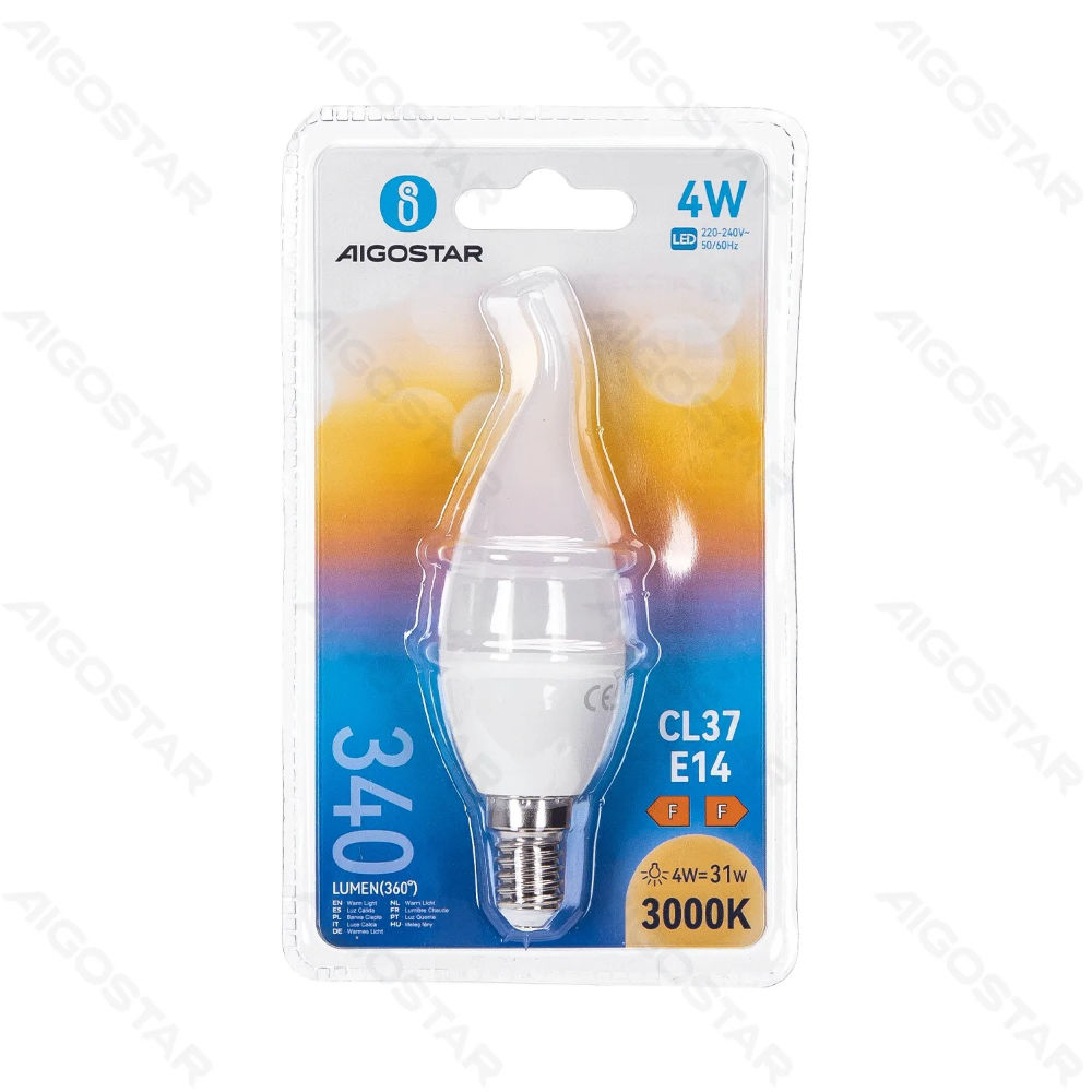 LAMPADINA LED A FIAMMA CL37 E14 4W - LUCE CALDA 340LMAigostar