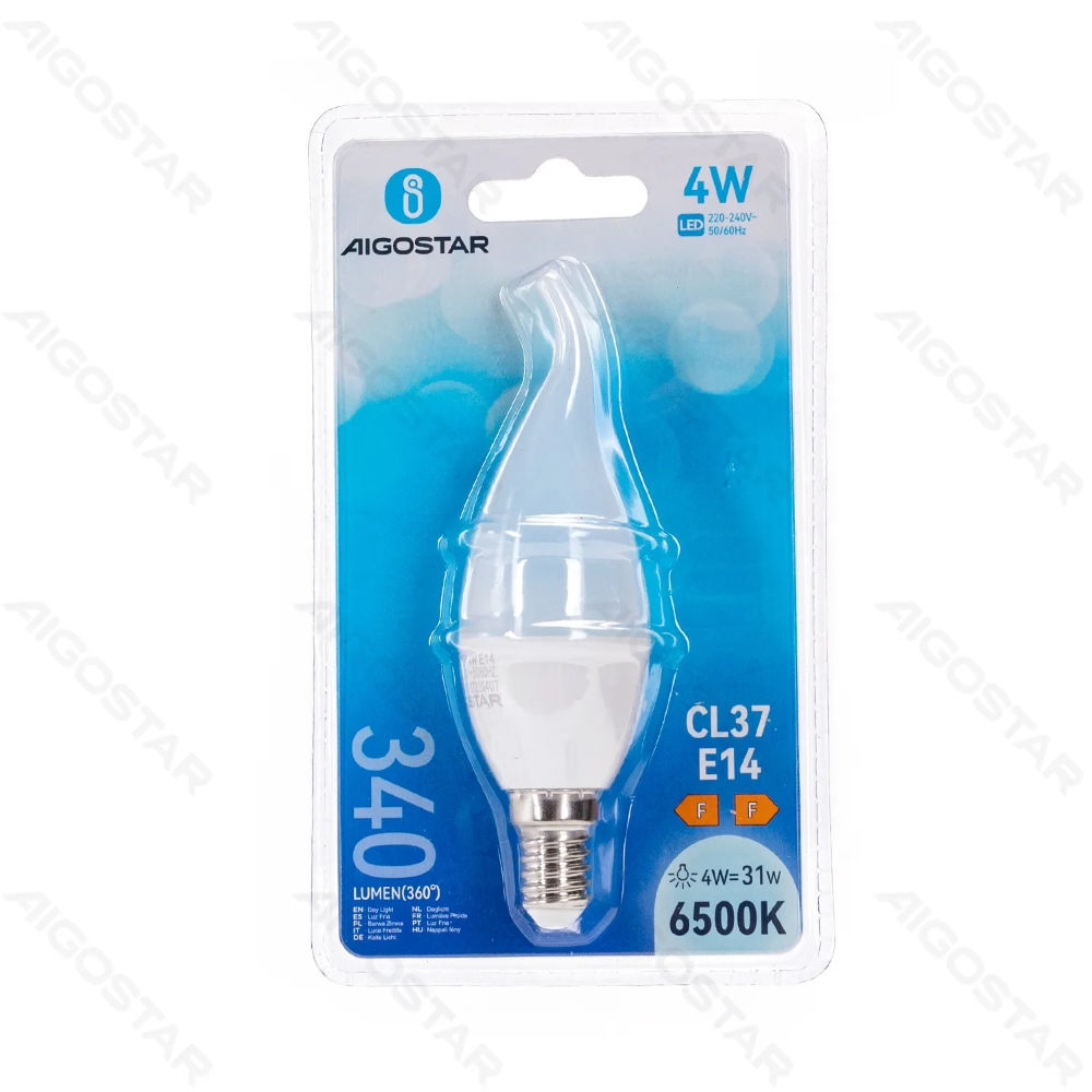 LAMPADINA LED A FIAMMA CL37 E14 4W - LUCE FREDDA 340LMAigostar
