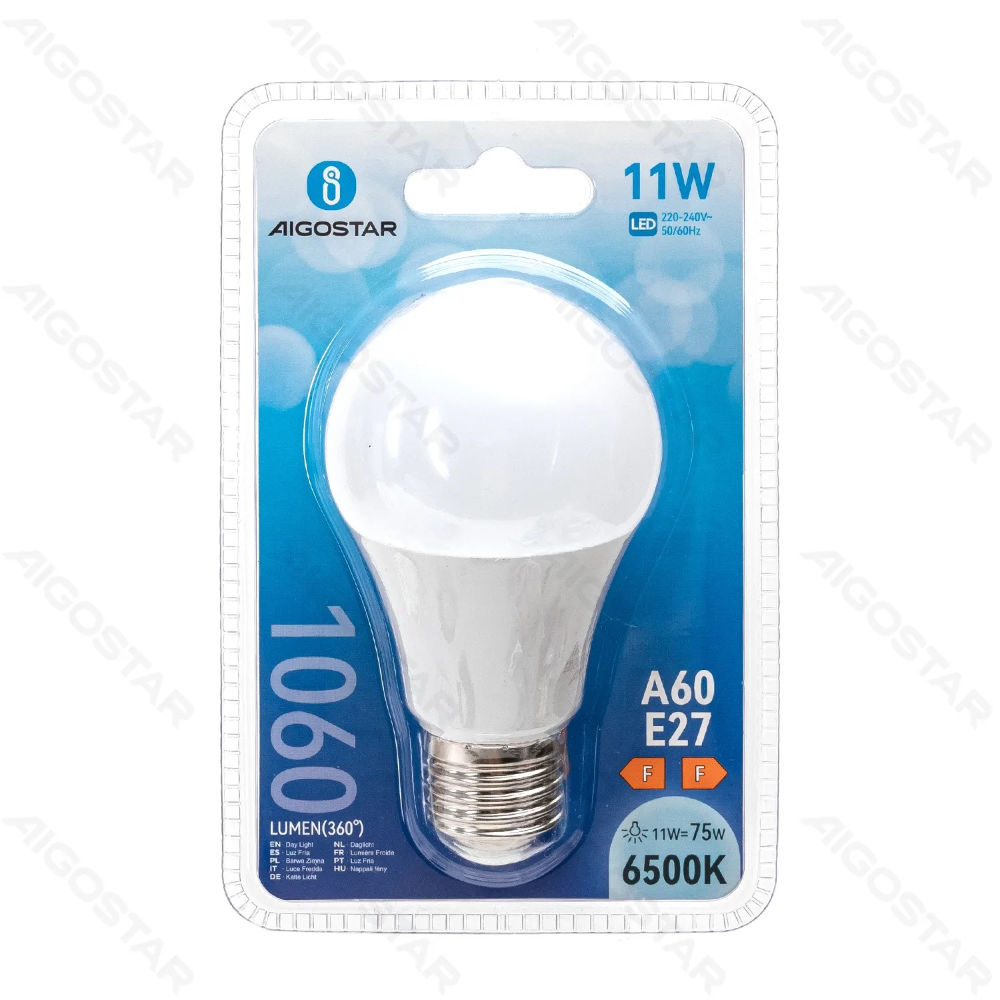LAMPADINA LED A60 E27 11W - LUCE FREDDA - 1060LMAigostar