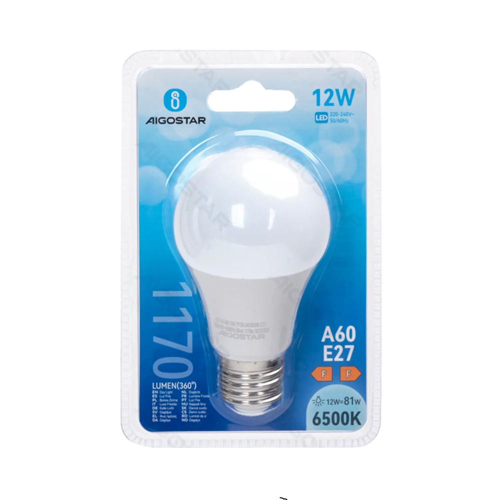 LAMPADINA LED A60 E27 12W - LUCE FREDDA - 1170LMAigostar